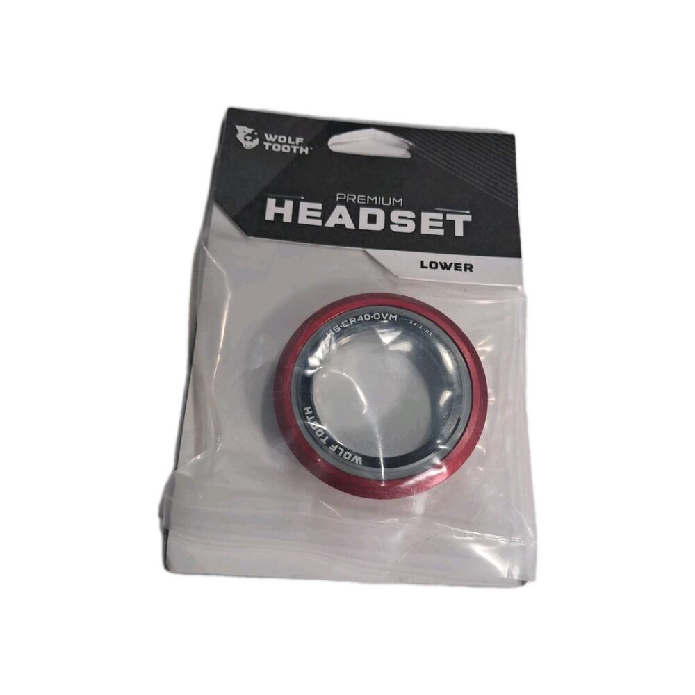 Wolf Tooth Premium ZS Headset - Zero Stack, hs-cr40-ovm Red